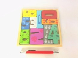 Puzzle drewniane cyferki 223 06867 TRES