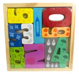 Puzzle drewniane cyferki 223 06867 TRES