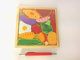 Puzzle drewniane jedzenie 222 06812 TRES