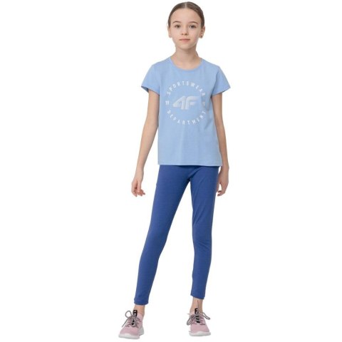 ND05_L0192-158cm HJL22 JLEG001 33S Legginsy dla dziewczynki 4F niebieskie HJL22 JLEG001 33S			 r.158cm TRES