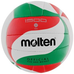 ND05_P0687-5 V5M1900 Piłka siatkowa Molten V5M1900 biało-czerwono-zielona r.5 ZIELONA
