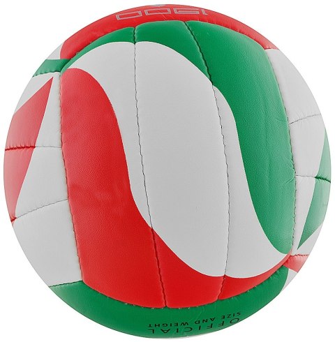 ND05_P0687-5 V5M1900 Piłka siatkowa Molten V5M1900 biało-czerwono-zielona r.5 ZIELONA
