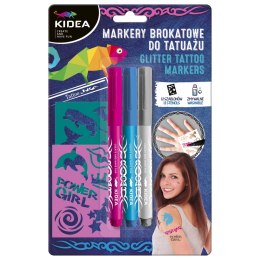 ND39_502865 MARKER DO TATUAZU 3KOL SZABLONY DERF KIDEA B/C KIDEA