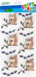 ND39_501764 OZDOBA BN NAKLEJKI 3D WIEWIORKI 6SZT CF 12/288 TRES