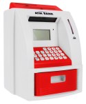 ND28_10028_ZGR_LK-G907_CR Bankomat skarbonka dla dzieci 3+ czerwony Interaktywne funkcje + Karta bankomatowa FUNKCJE