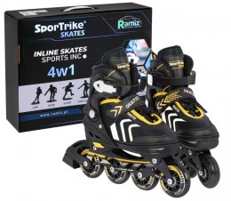 ND28_13730_ZSP_HP88-5_S_ZOL Rolki Łyżwy Zestaw 4w1 29-33 Żółte SPORTRIKE
