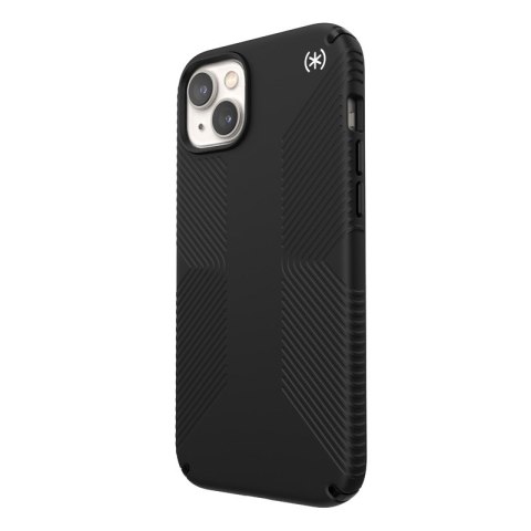 ND38_150116-D143 Speck Presidio2 Grip - Etui iPhone 14 Plus z powłoką MICROBAN (Black / Black / White) IPHONE