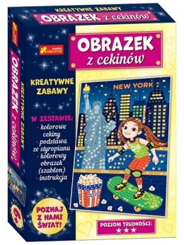 Cekinowy obrazek Podróże małe i duże USA 52017 RANOKCREATIVE