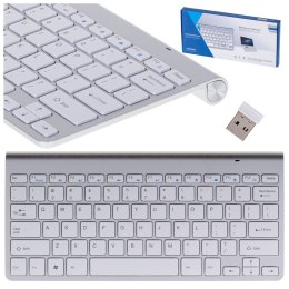 KX5112_1 Klawiatura bezprzewodowa Smart TV srebrna JELLY