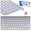KX5112_1 Klawiatura bezprzewodowa Smart TV srebrna JELLY
