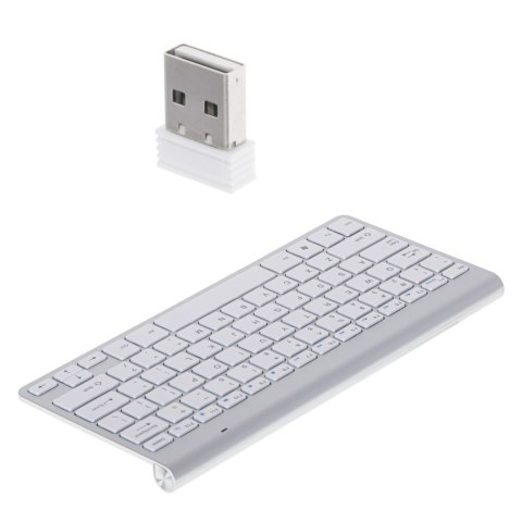 KX5112_1 Klawiatura bezprzewodowa Smart TV srebrna JELLY