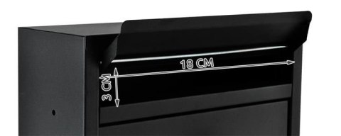 ND12_12985 Skrzynka na listy S6237 - czarna 5902802907806 MALATEC