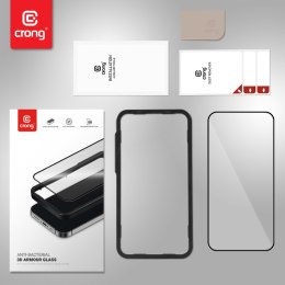 ND38_CRG-AB3DAG-IP14PM Crong Anti-Bacterial 3D Armour Glass - Szkło hartowane 9H na cały ekran iPhone 14 Pro Max + ramka instala IPHONE
