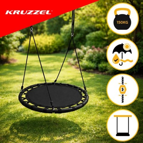 ND12_15004 Huśtawka bocianie gniazdo 100 cm czarna 5902802919069 BOCIAN
