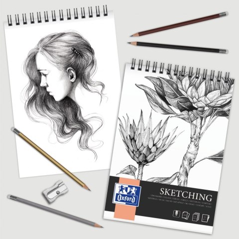 ND39_516964 SZKICOWNIK A4/50K 120G NA SPIRALI SKETCHING OXF OXFORD
