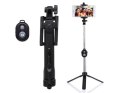 ND41_dS_35479 Uchwyt monopod selfie bluetooth ze statywem czarny UNIWERSALNY