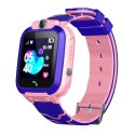 ND41_dS_52964 Smartwatch dla dzieci Q12 różowy PL wodoodporny R2INVEST