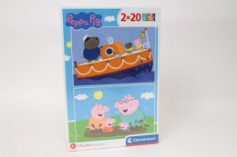 CLE puzzle 2x20 SuperKolor Świnka Peppa 24797 ŚWINKA