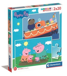 CLE puzzle 2x20 SuperKolor Świnka Peppa 24797 ŚWINKA