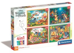 CLE puzzle 4w1 SuperKolor Kubuś Puchatek 21514 KUBUś