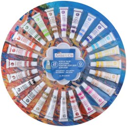 ND38_E8711252179209 Artist & Co - Zestaw farb akrylowych w tubkach 12 ml 25 kolorów EDCO
