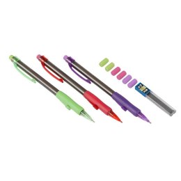 ND38_E8711252988580 Topwrite - Zestaw ołówków mechanicznych z wymiennymi wkładami + gumki 10 elementów EDCO