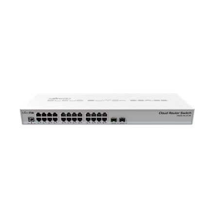 MikroTik MikroTik | Cloud Router Switch CRS326-24G-2S+RM | Zarządzany L3 | Do montażu w szafie | Porty 1 Gb/s (RJ-45) w liczbie 24 | Port