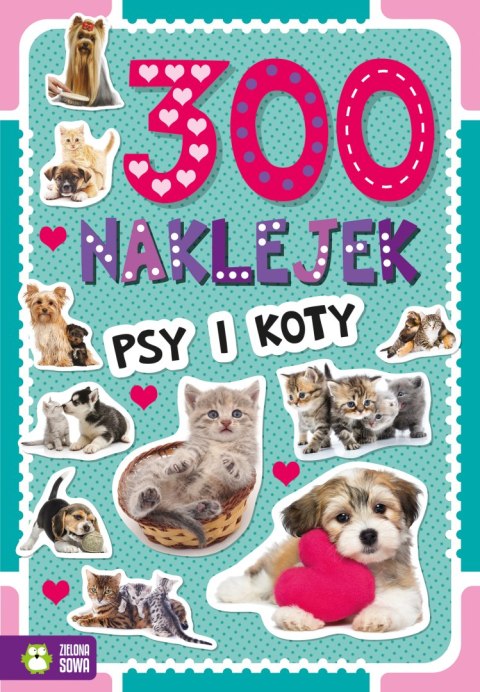 300 naklejek w2 Psy i koty 91574 ZIELONA