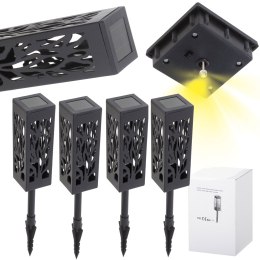 KX4972 Lampy lampiony solarne stojące dekoracyjne 4 sztuki LAMPY