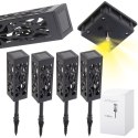 KX4972 Lampy lampiony solarne stojące dekoracyjne 4 sztuki LAMPY