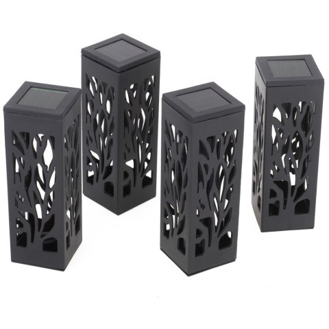 KX4972 Lampy lampiony solarne stojące dekoracyjne 4 sztuki LAMPY