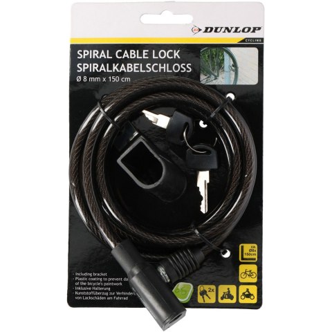 ND05_Z0451 56375 Zapięcie rowerowe Dunlop 8 mm x 150 cm 56375 DUNLOP