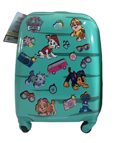 BC-PP-009 Walizka podróżna na kółkach Psi Patrol turkusowa duża NICKELODEON