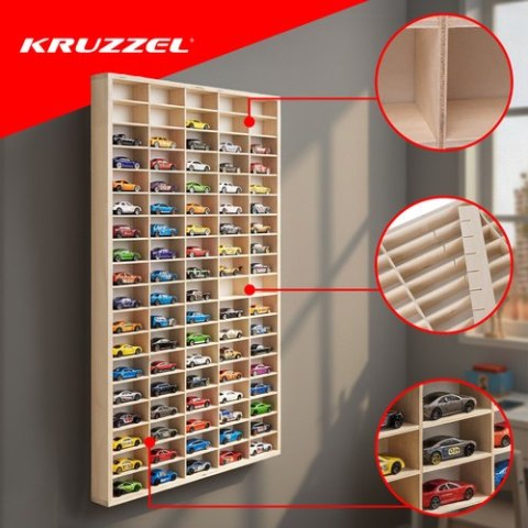 ND12_16638 Półka drewniana na auta/resoraki KRUZZEL 21997 5900779943896 PółKA