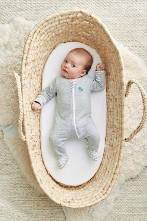ND19_LTD-L8301243GRY__0-3 Śpioszki dziecięce 0-3m - szare LOVE