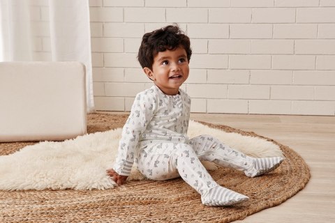 ND19_LTD-L8301243GRY__0-3 Śpioszki dziecięce 0-3m - szare LOVE