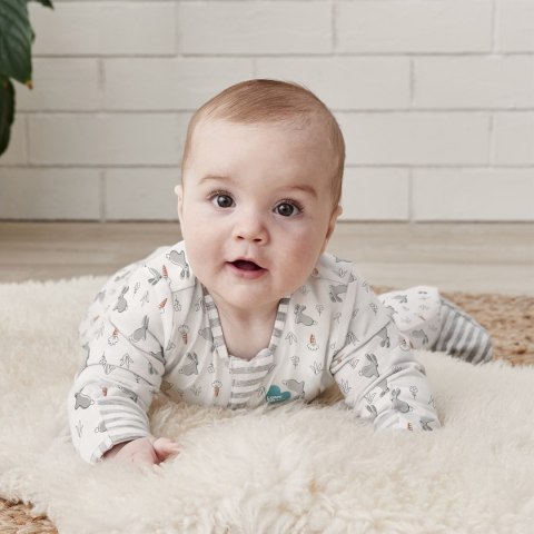 ND19_LTD-L8301243GRY__3-6 Śpioszki dziecięce 3-6m - szare LOVE