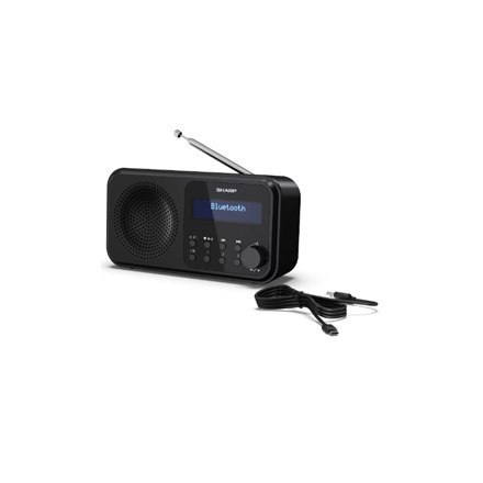 Sharp Przenośne radio cyfrowe Sharp DR-P420(BK) Tokyo, FM/DAB/DAB+, Bluetooth 5.0, zasilanie USB lub bateryjne, czarny Sharp | czarny 