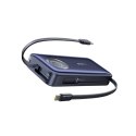 Powerbank 20000mAh 100W ze zwijanymi kablami USB-C - czarny