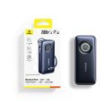 Powerbank 20000mAh 100W ze zwijanymi kablami USB-C - czarny