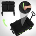 NC2608 WÓZEK TURYSTYCZNY SKŁADANY CZARNO-ZIELONY 100L NILS CAMP
