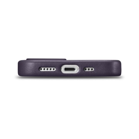 Pokrowiec etui z naturalnej skóry do iPhone 14 Plus MagSafe Case Leather ciemnofioletowy