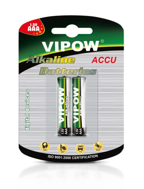 BAT0066B Baterie alkaliczne VIPOW LR03 2szt/bl. TOPEX