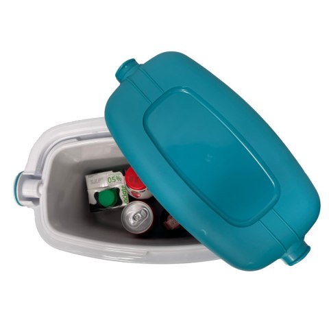 Lodówka turystyczna 8L KAMAI ICEBERG na wkłady mrożące, turkusowa z białą rączką