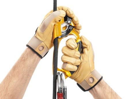 Przyrząd zaciskowy Petzl ASCENSION prawy czarno-żółty
