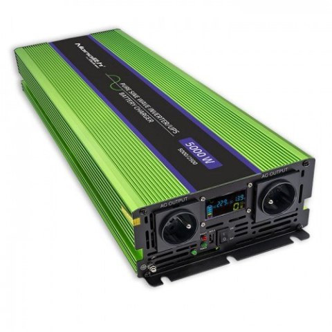 Qoltec Monolith adapter zasilający/ inwentor Automatyczna 5000 W Zielony