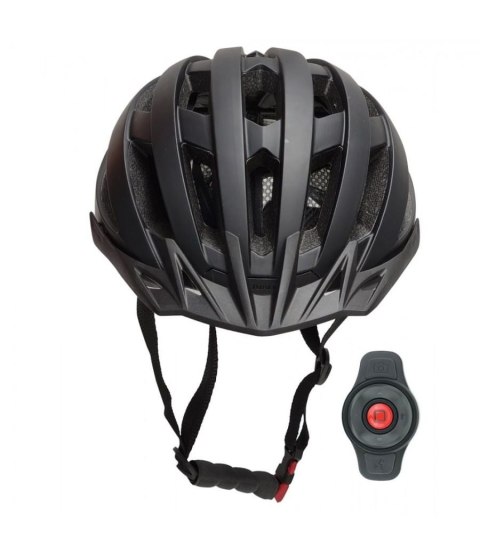 TECHLY Kask rowerowy MTB Bluetooth 58-62 cm LED/SOS/Intercom czarny MT1NEO-L-BLK