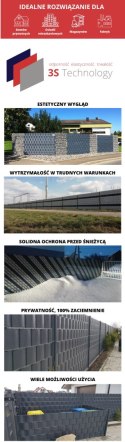Taśma ogrodzeniowa ROLKA 26mb SMART 19cm PROTECTO™ SZARA