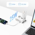 Listwa zasilająca 6w1 AC USB-A USB-C 25W - biała