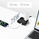 Listwa zasilająca 6w1 AC USB-A USB-C 25W - czarna